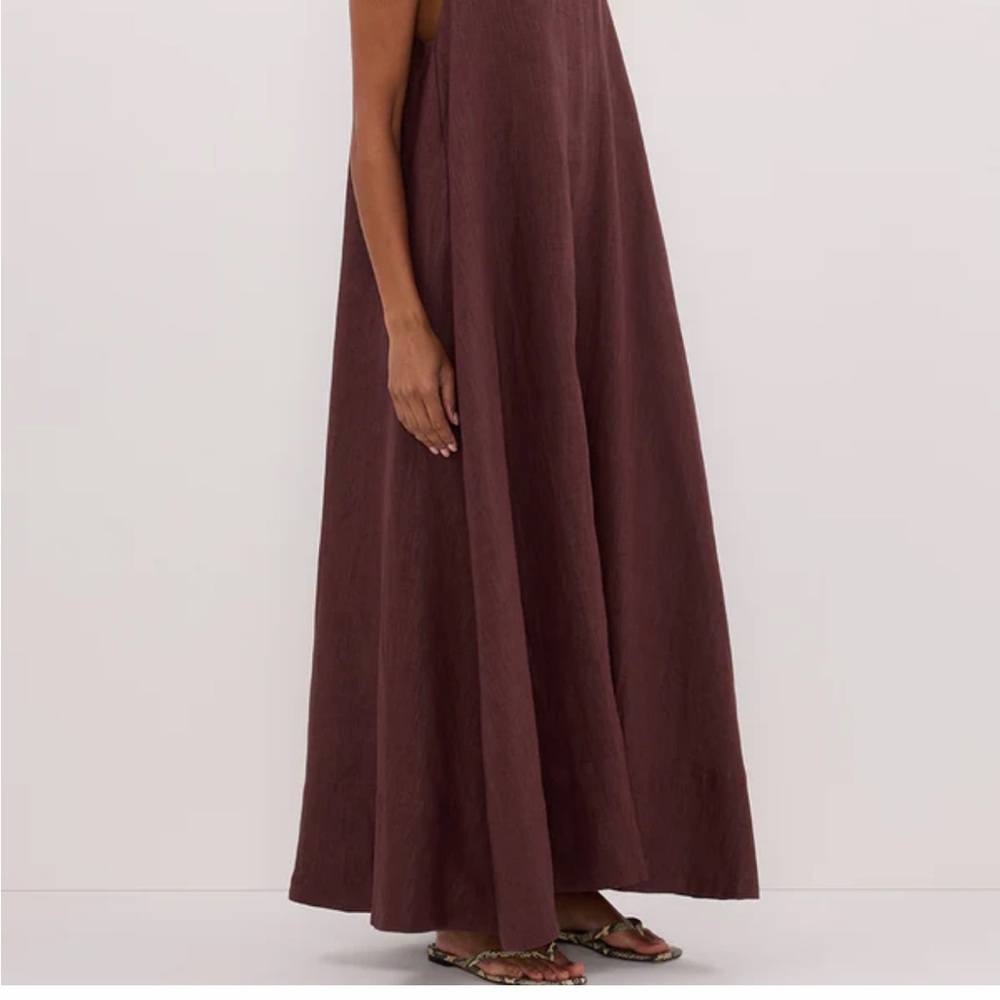 DISSH Walnut A-Line Maxi Skirt
